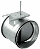 дроссель-клапан круглого сечения с площадкой под привод с уплотнителем