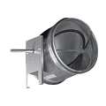 дроссель-клапан круглого сечения с площадкой под привод без уплотнителя